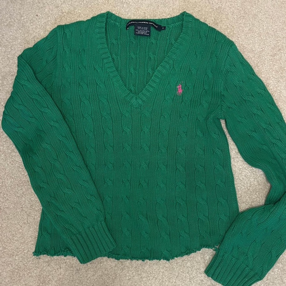 Emerald green Ralph Lauren Sport sweater